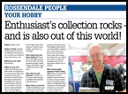 Profile article in local newspaper