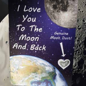 I Love You To The Moon And Back Card (A6) With GENUINE MOON DUST on! Fantastic Valentines card!