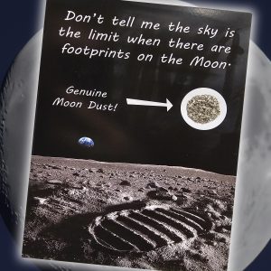 Moon Dust Card With GENUINE LUNAR METEORITE DUST on! (A5 size)
