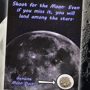 Moon Dust Card With GENUINE LUNAR METEORITE DUST on! (A5 size)