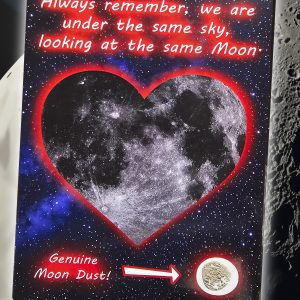 Moon Dust Card With GENUINE LUNAR METEORITE DUST on! (A5 size)